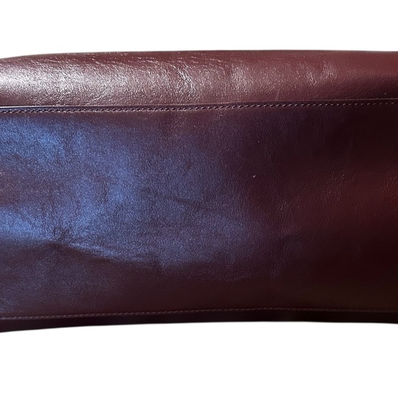 Hobbs Structured Burgundy Leather Tote — Classic British Style - Picture 8 of 11